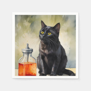 Serviette En Papier Le chat de l'alchimiste