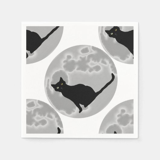 Serviette En Papier Le chat noir (Devant)