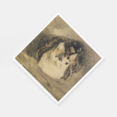Serviette En Papier Le chat (par Gwen John) (Coin)