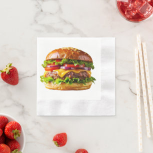 Serviette En Papier Le cheeseburger appétissant de SlipperyJoe crousti