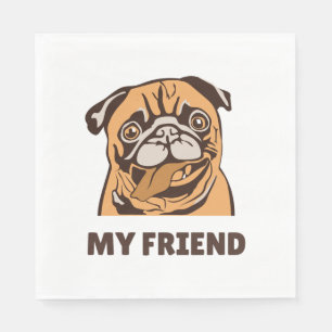 Serviette En Papier Le chien est mon ami