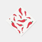 Serviette En Papier Le chili rouge, le poivre de caye. Piments d'Espag (Coin)