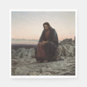 Serviette En Papier Le Christ dans le désert (par Ivan Kramskoi) (Devant)