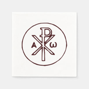 Serviette En Papier Le christogramme Chi-Rho symbole 
