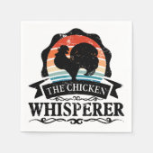 Serviette En Papier Le Chuchoteur de Poulets Drôle (Devant)