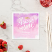 Serviette En Papier Le ciel a envoyé un Baby shower élégant rose (En situation)