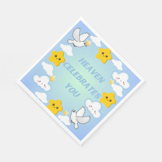 Serviette En Papier Le Ciel vous célèbre Chrétien (Coin)