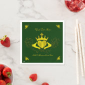 Serviette En Papier Le Claddagh (Or) (En situation)