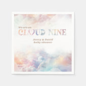 Serviette En Papier Le Cloud Nine Rainbow Baby shower nuageux (Devant)