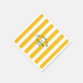 Serviette En Papier Le Club Cabine Custom Crest Yellow Park Stripe (Coin)