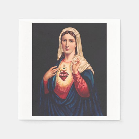 Serviette En Papier Le Coeur Immaculé de Marie (Devant)