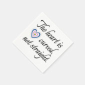 Serviette En Papier Le Coeur N'Est Pas Droit (Coin)