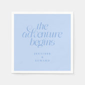 Serviette En Papier Le commencement de l'aventure Typographie moderne (Devant)