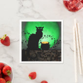 Serviette En Papier Le Conversation de St. Patrick Noir (En situation)