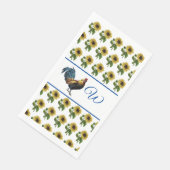 Serviette En Papier Le Coq Et Les Tournesols (Coin)