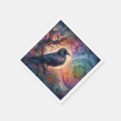 Serviette En Papier Le Corbeau de la vie Mandala Pagan (Coin)
