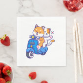Serviette En Papier Le Couple Shiba Mignon (En situation)
