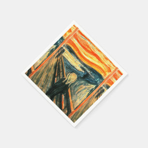 Serviette En Papier Le cri perçant par Edvard Munch