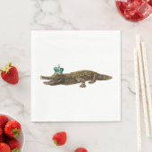Serviette En Papier Le Croc Royal - Alligator des bijoux (En situation)