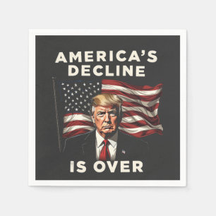 Serviette En Papier Le déclin de l'Amérique sur Trump Patriotique Amér
