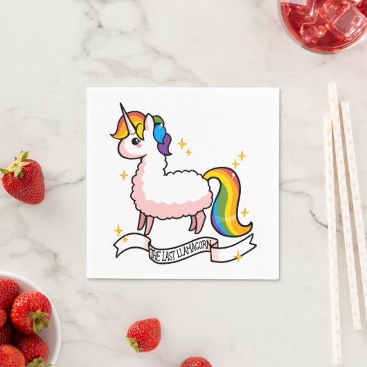 Serviette En Papier Le Dernier Llamacorn (En situation)