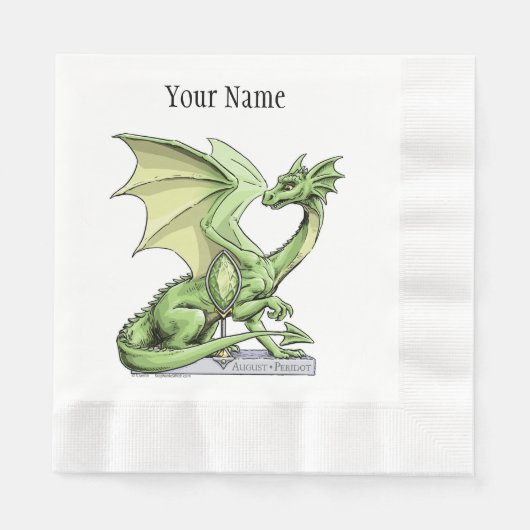 Serviette En Papier Le dragon de pierre de naissance d’août : Peridot (Devant)