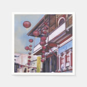 Serviette En Papier Le dragon levant de mon père, Singapour (Devant)