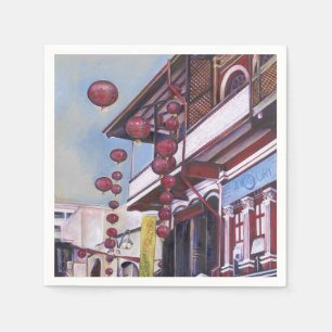 Serviette En Papier Le dragon levant de mon père, Singapour