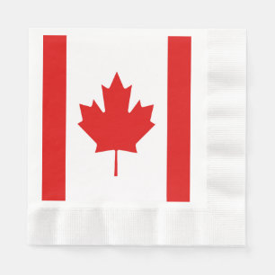 Serviette En Papier Le drapeau de feuille d'érable du Canada