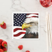 Serviette En Papier Le drapeau de l'Amérique avec aigle (En situation)