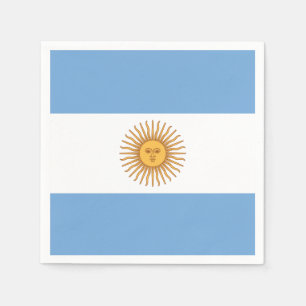 Serviette En Papier Le drapeau de l'Argentine avec le soleil de mai