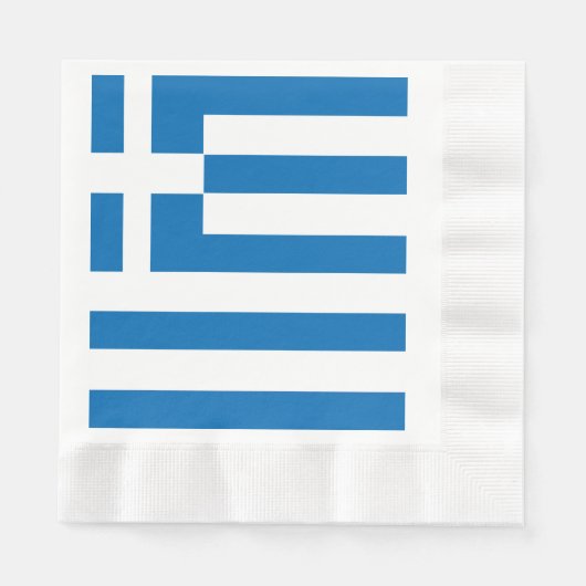 Serviette En Papier Le drapeau national de la Grèce (Devant)
