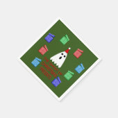 Serviette En Papier Le fantôme de Noël présente drôle (Coin)