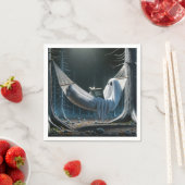 Serviette En Papier Le fantôme d'Halloween dans un hamac (En situation)