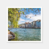 Serviette En Papier Le fleuve Limmat, Zurich (Devant)