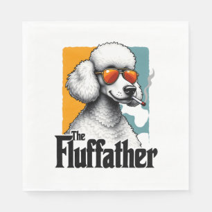 Serviette En Papier Le Fluffather Caniche Vintage Drôle de Chien Mafia