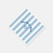 Serviette En Papier Le Forty Club Blue Cabana Stripe 40e anniversaire (Coin)