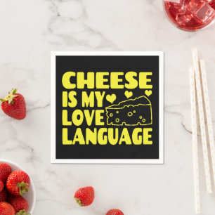 Serviette En Papier Le fromage est mon langage de l'amour - Amoureux d