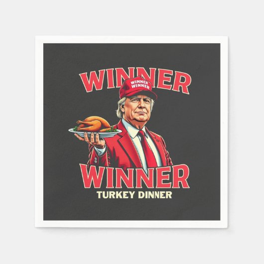 Serviette En Papier Le gagnant du dîner turc Trump Thanksgiving (Devant)