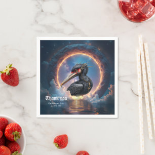 Serviette En Papier Le Gardien du Portail – Oiseau de Fantaisie