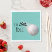 Serviette En Papier Le golf 19th Hole Turquoise (En situation)