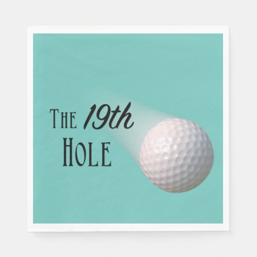 Serviette En Papier Le golf 19th Hole Turquoise (Devant)