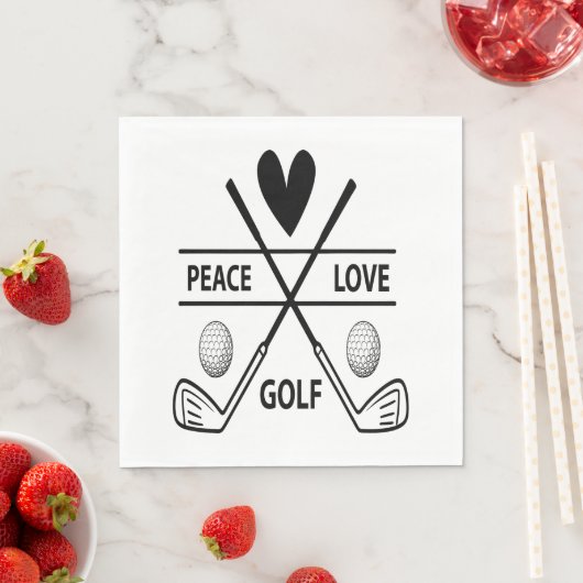 SERVIETTE EN PAPIER LE GOLF D'AMOUR DE PAIX (En situation)