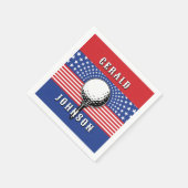 Serviette En Papier Le golf patriotique américain (Coin)