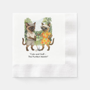 Serviette En Papier Le golfeur est sur le parcours de golf pour les am