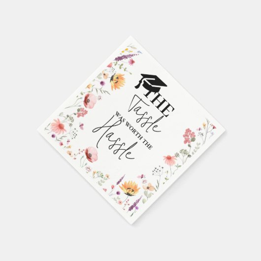 Serviette En Papier Le goût vaut la peine Fleur sauvage Graduation (Coin)
