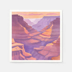 Serviette En Papier Le Grand Canyon Parc National Aquarelle