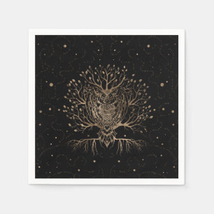 Serviette En Papier Le hibou d'or