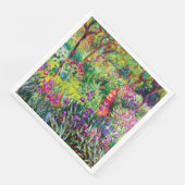 Serviette En Papier Le jardin d'Iris à Giverny par Claude Monet (Coin)