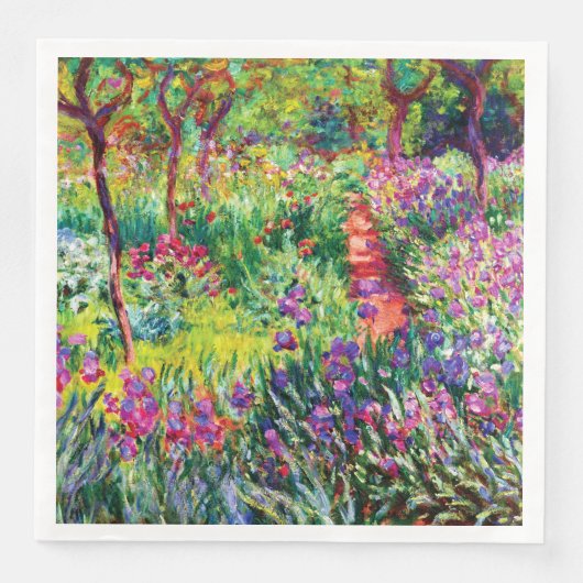 Serviette En Papier Le jardin d'Iris à Giverny par Claude Monet (Devant)